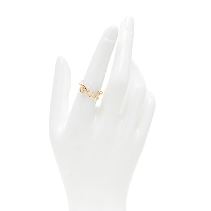 Christian Dior 18K Yellow Gold Diamond Oui Ring 55 7.25 2 of 4