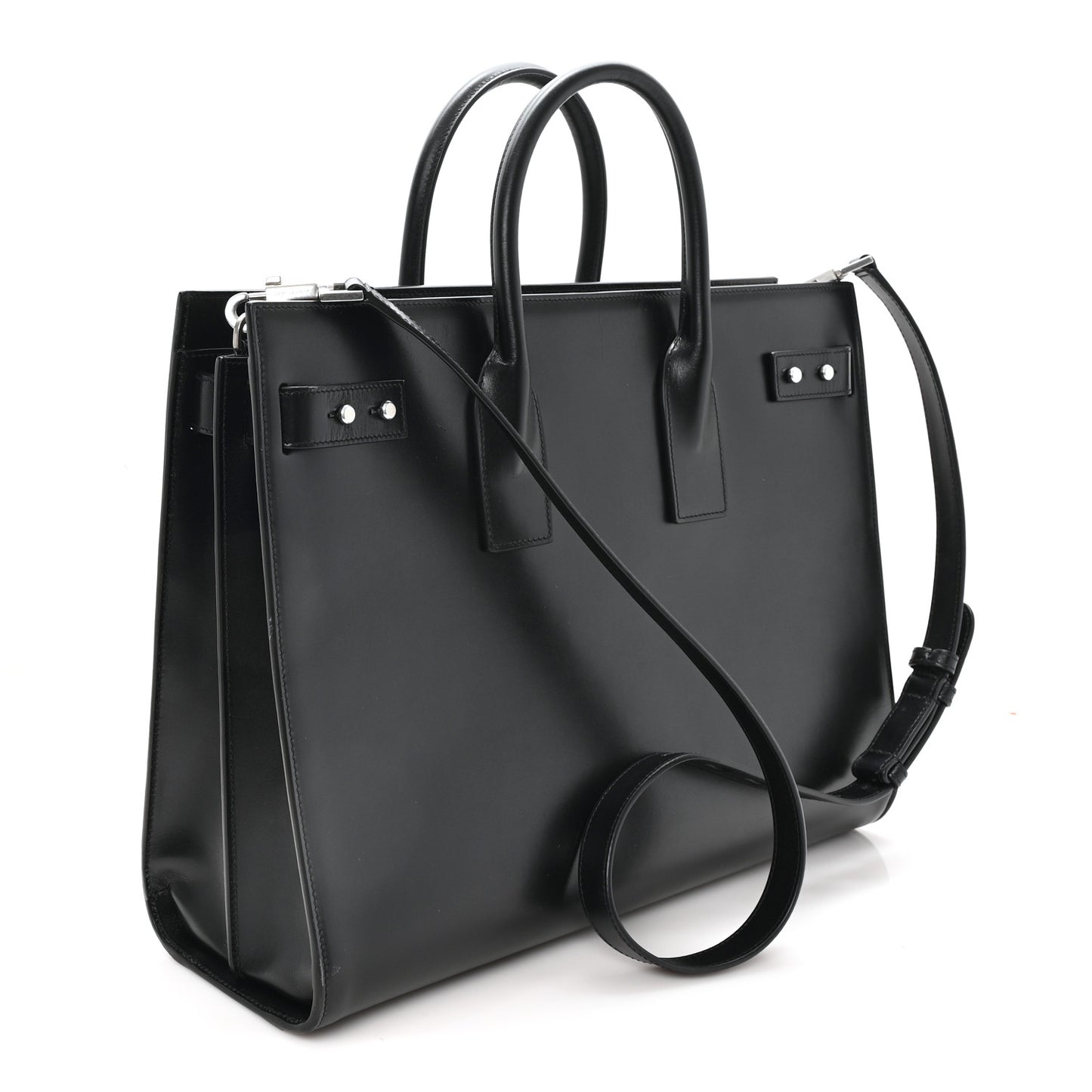 Calfskin Large Thin Sac De Jour Black
