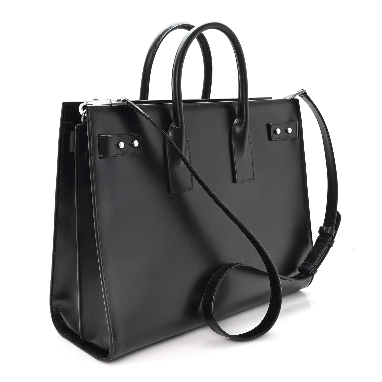 Saint Laurent Calfskin Large Thin Sac De Jour Black 3 of 11