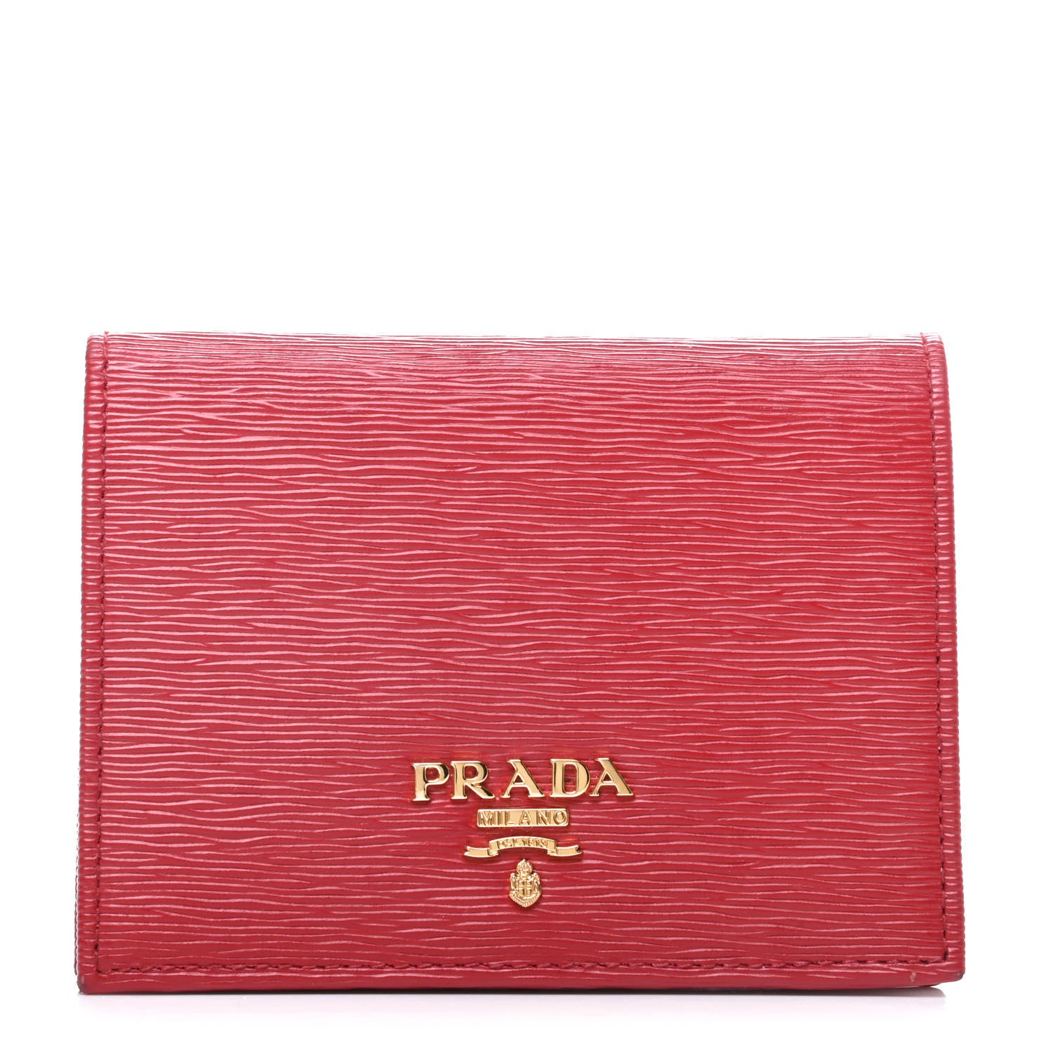 Prada Vitello Move Bi-Fold Wallet Fuoco 1 of 7