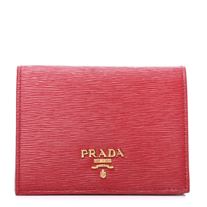 Prada Vitello Move Bi-Fold Wallet Fuoco 1 of 7