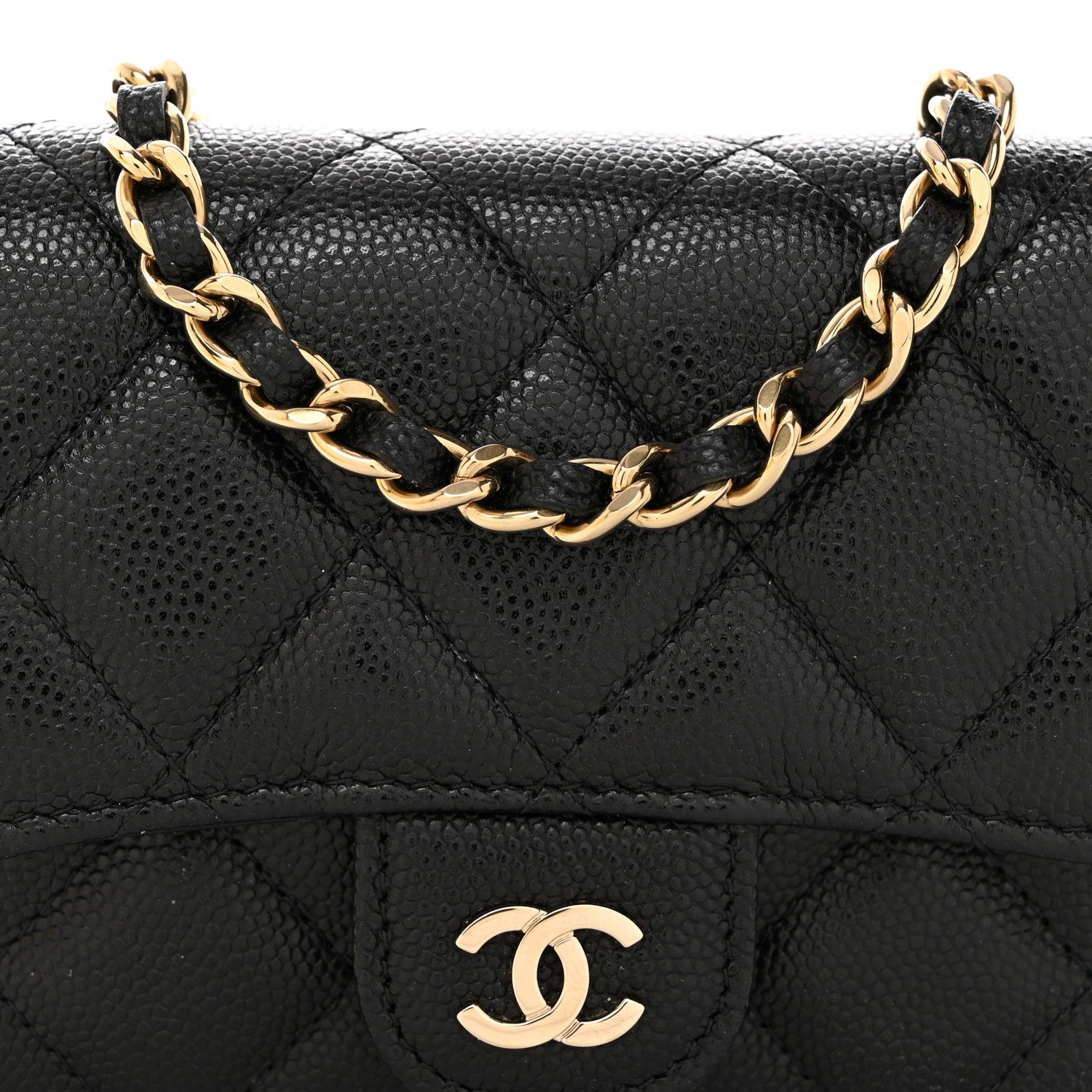 Chanel Caviar Quilted Mini Chain Bag Black 9 of 12