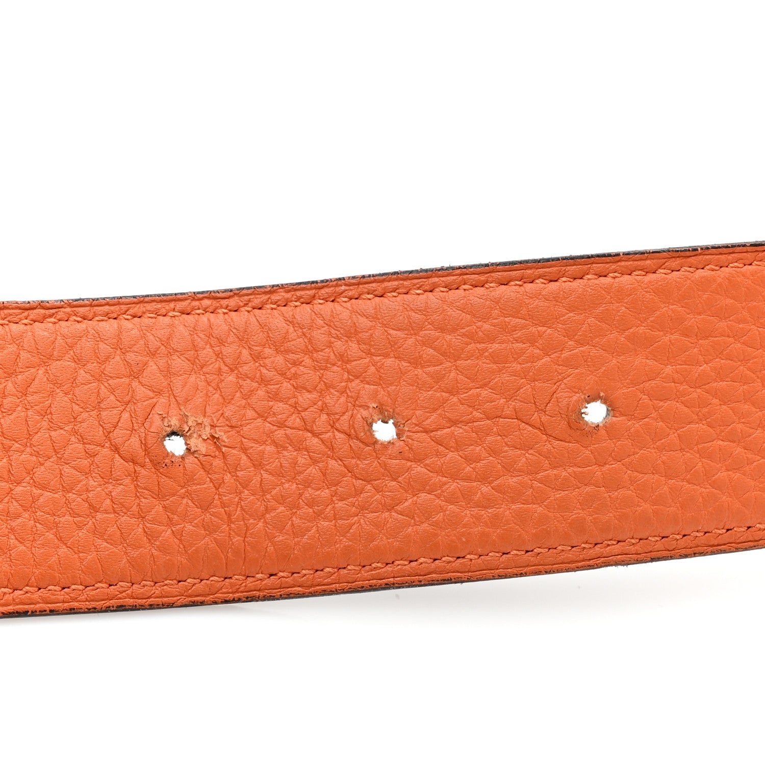 Hermes Box Togo 24mm Mini Constance H Belt 80 Black Orange 4 of 9