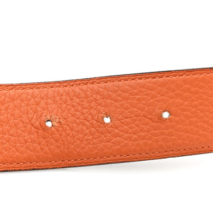 Hermes Box Togo 24mm Mini Constance H Belt 80 Black Orange 4 of 9