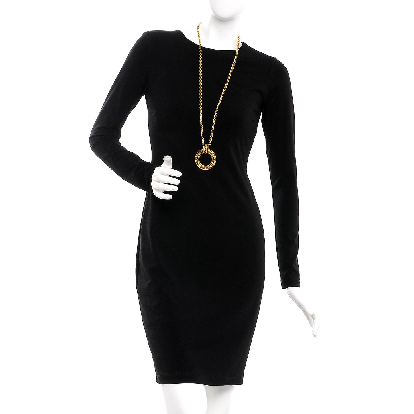 Pendant Long Chain Necklace Gold