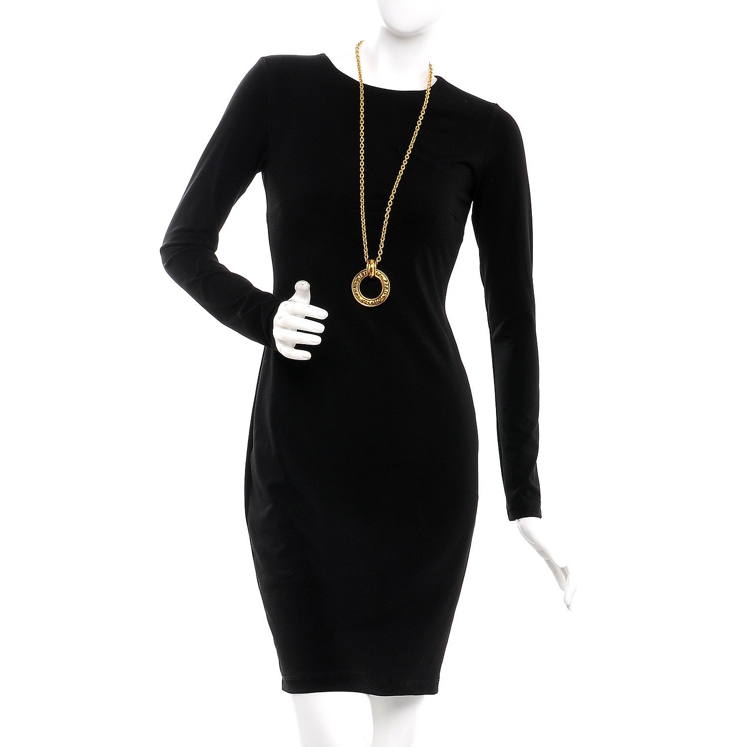 Chanel Pendant Long Chain Necklace Gold 2 of 6