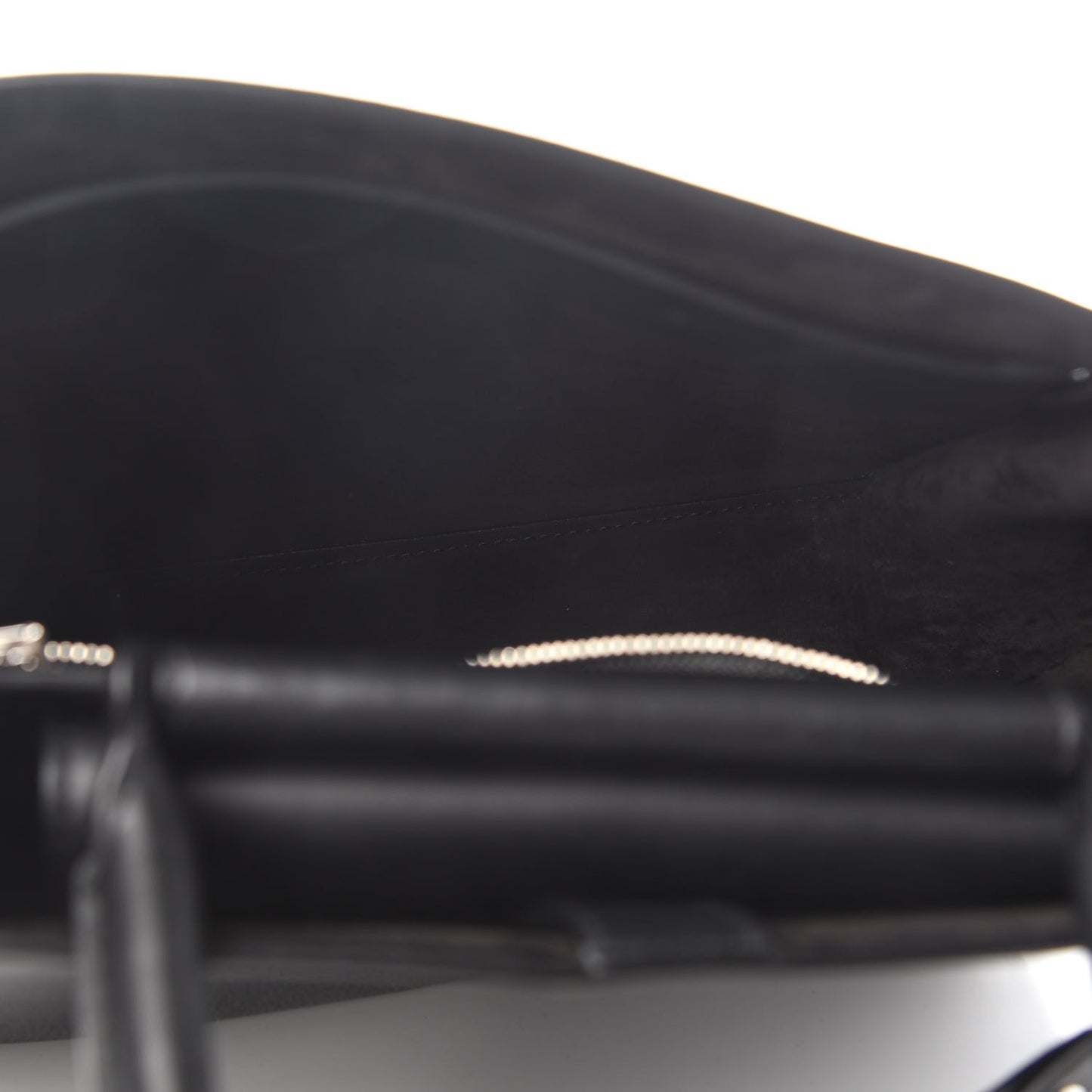 Grained Calfskin Attica Studded Chain Satchel Black