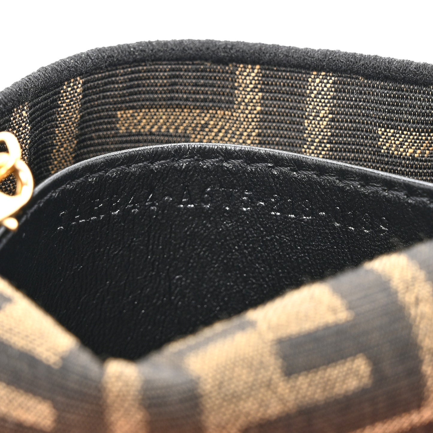 Fabric Jacquard FF 1974 Nano Baguette Charm Tobacco Moro Black