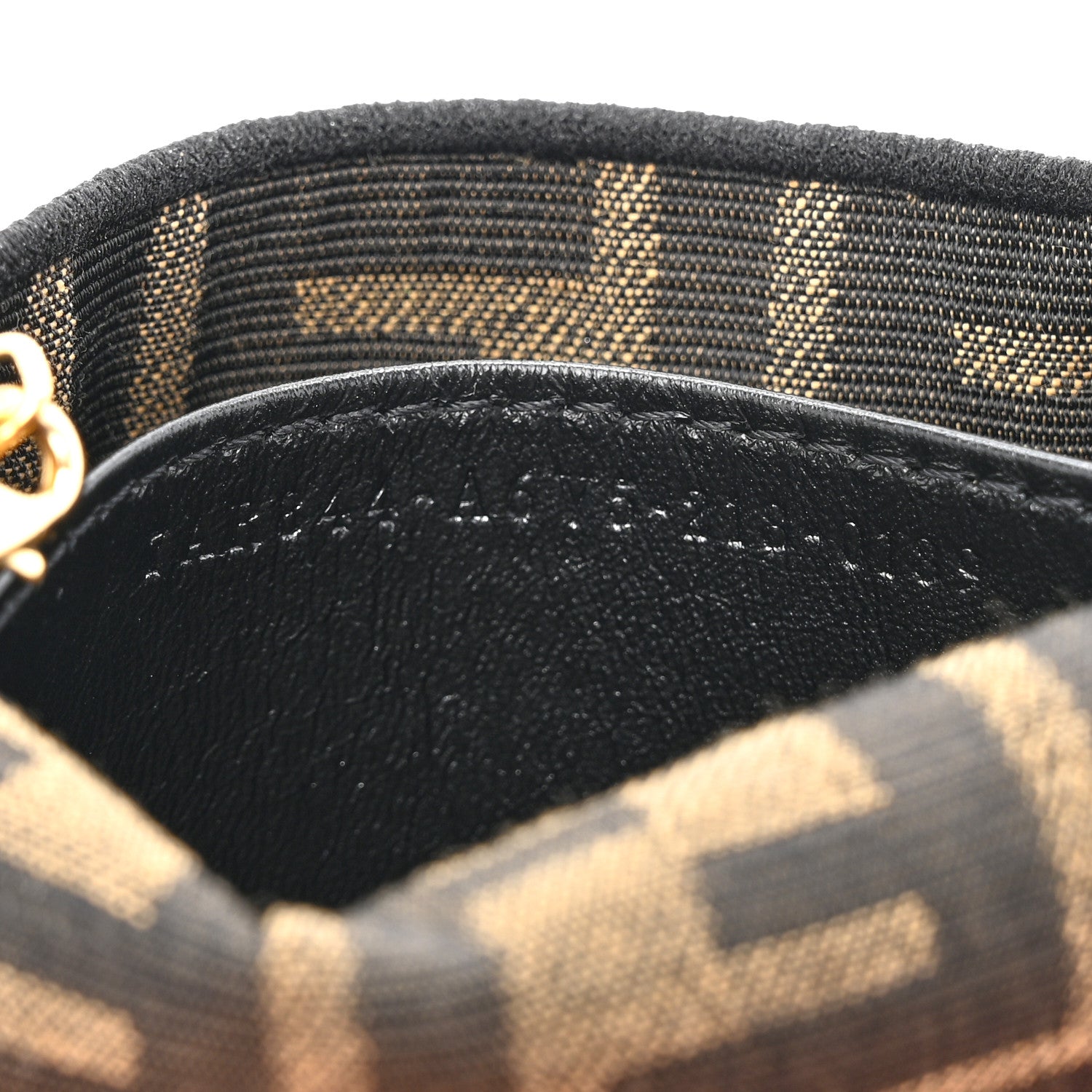 Fendi Fabric Jacquard FF 1974 Nano Baguette Charm Tobacco Moro Black 7 of 10