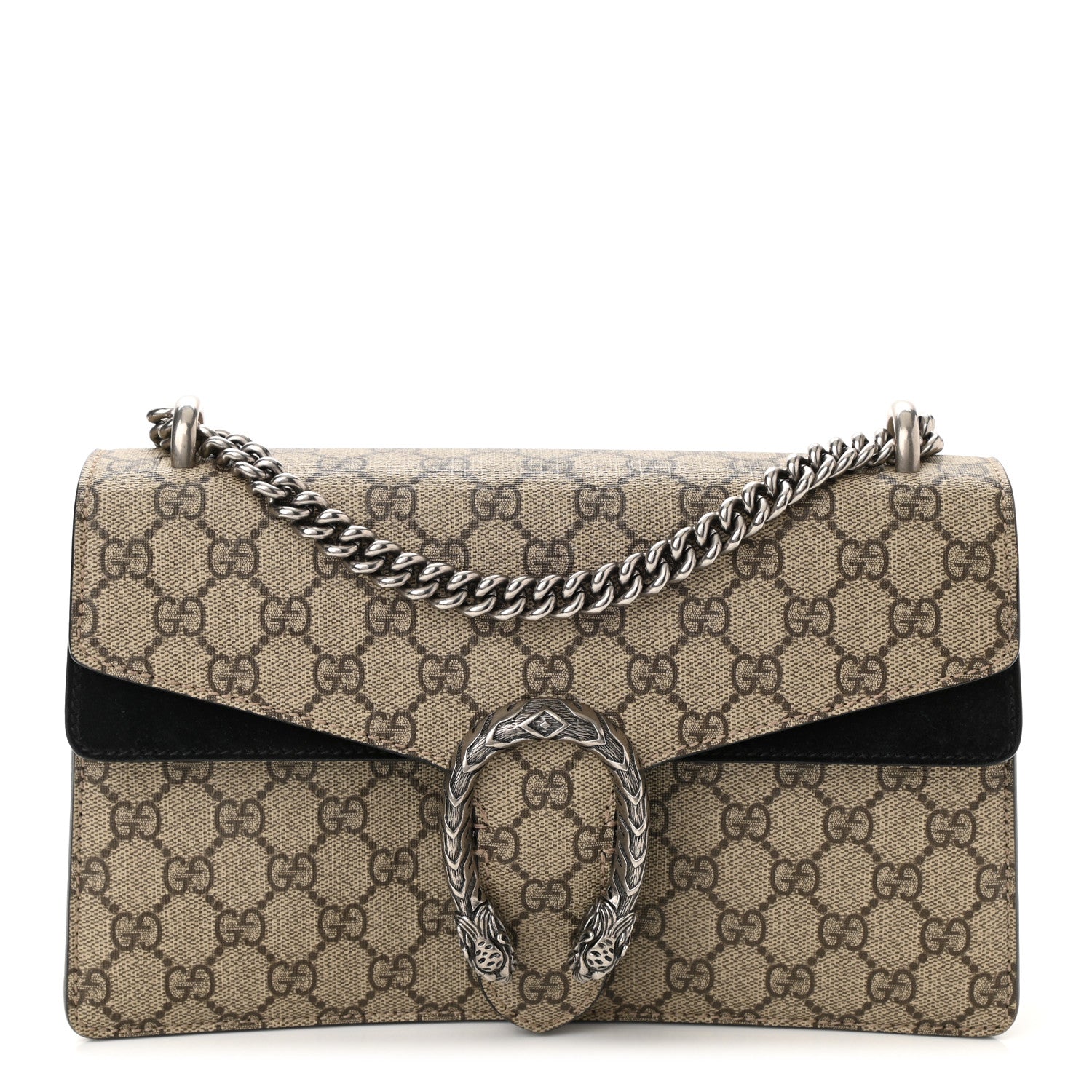Gucci GG Supreme Monogram Small Dionysus Shoulder Bag Black 1 of 8