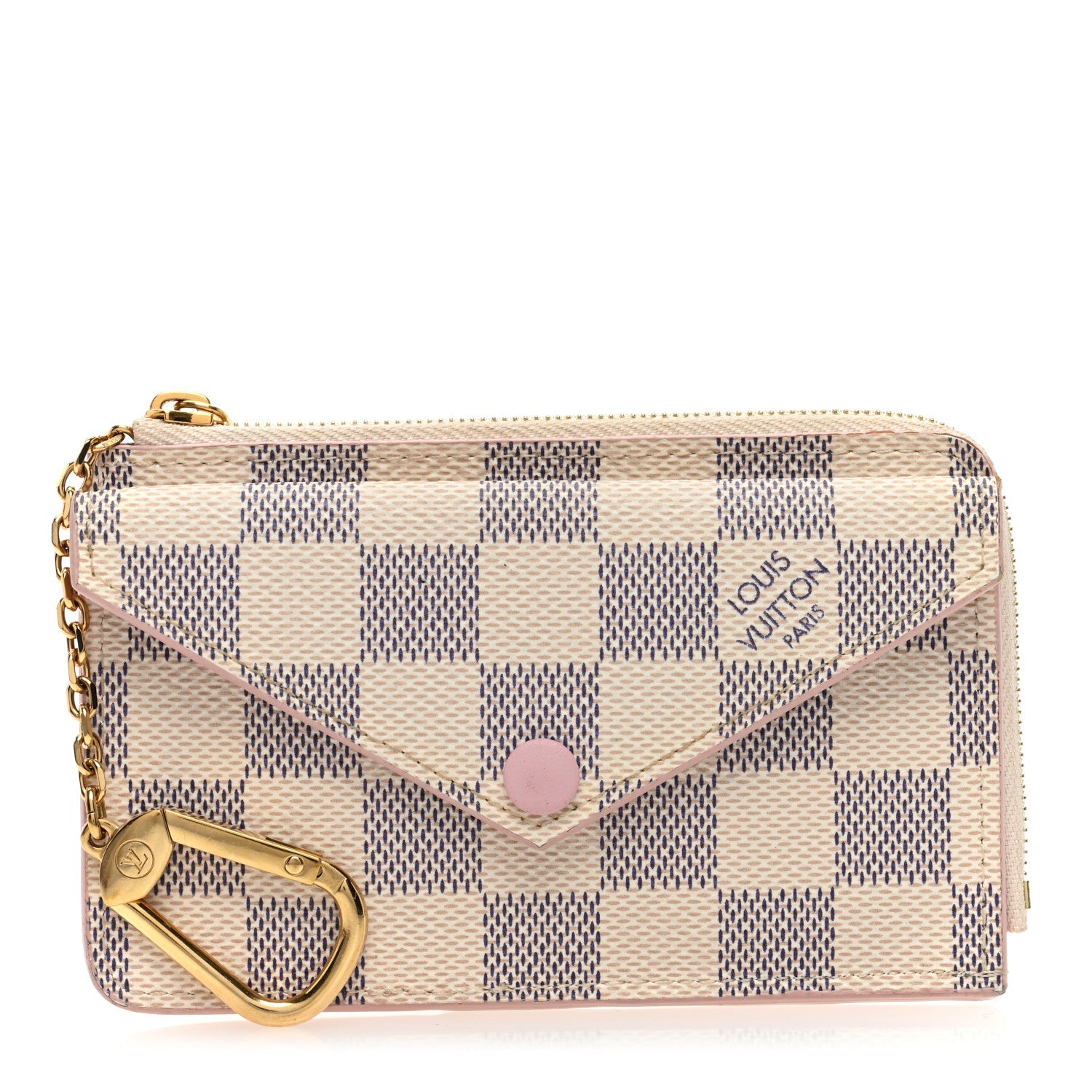Louis Vuitton Damier Azur Recto Verso Card Holder Rose Ballerine 1 of 6