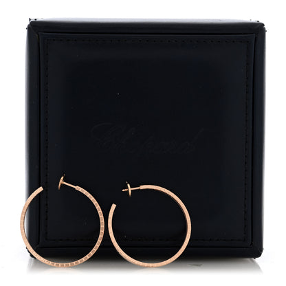 Chopard 18K Rose Gold Ice Cube Hoop Earrings 5 of 5