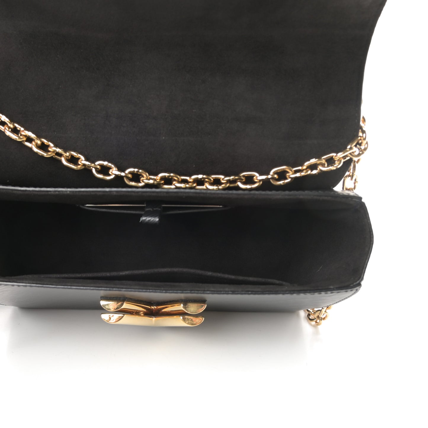 Epi Sequins Twist Shoulder Bag MM Black