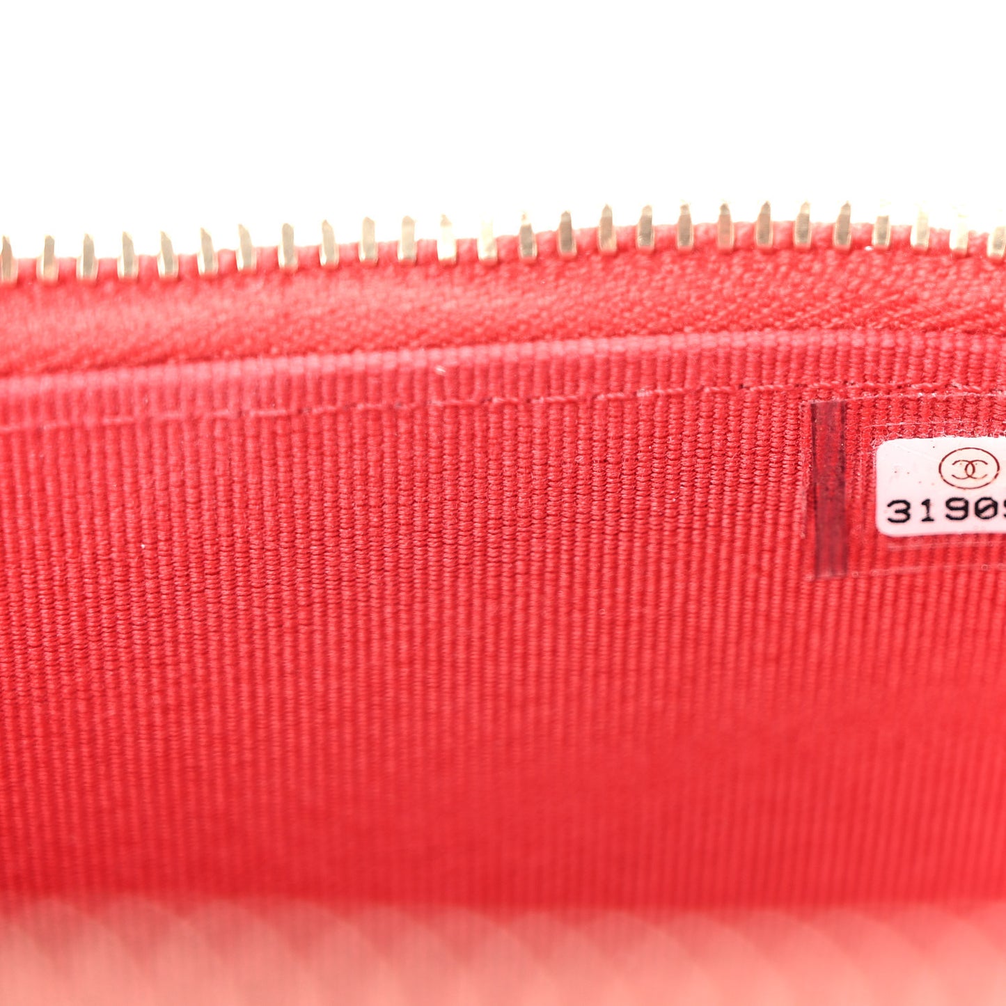 Lambskin Quilted Mini Top Handle Vanity Case With Chain Red