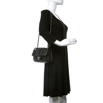 Chanel Calfskin Stitched Expandable Flap Black 2 of 12