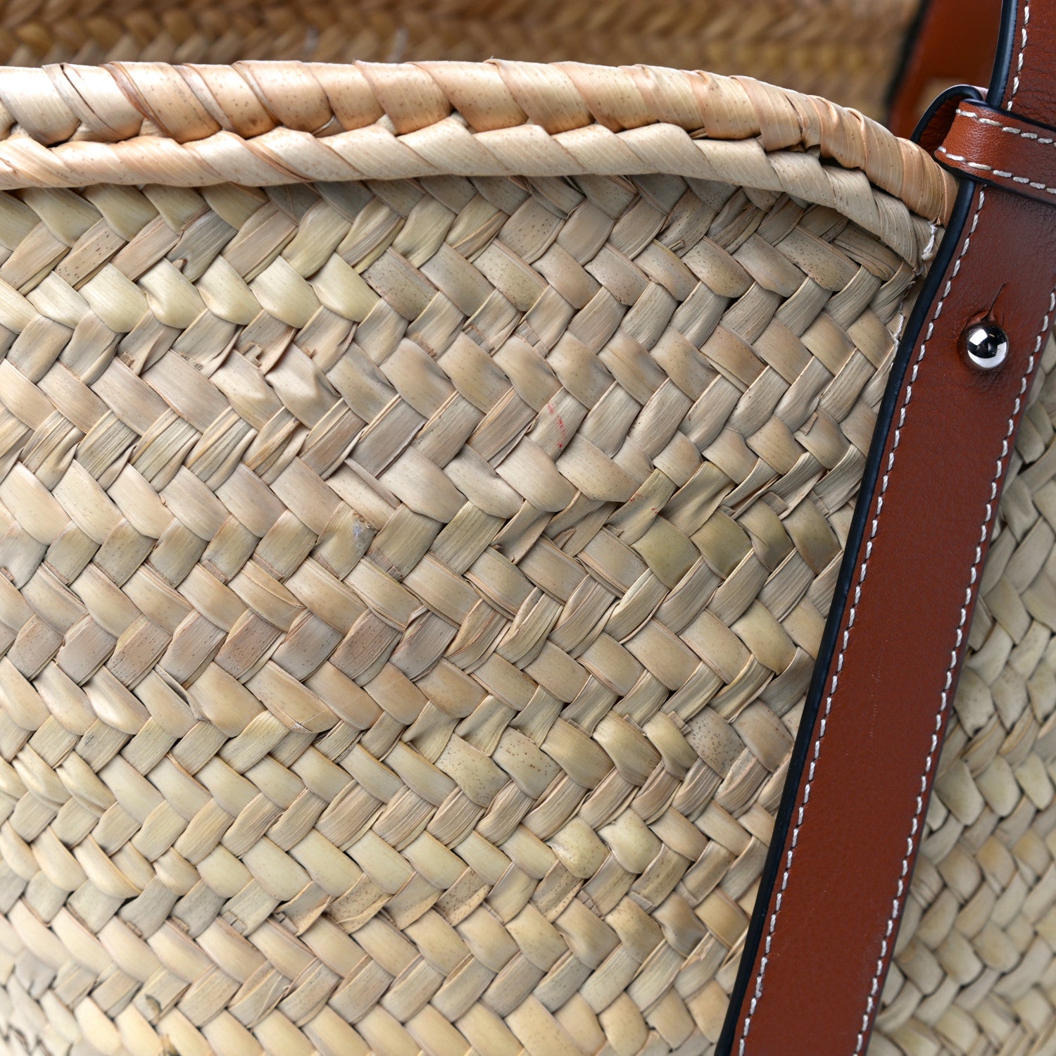 Loewe Raffia Basket Tote Bag Natural Tan 12 of 15
