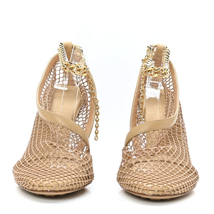 Bottega Veneta Mesh Nappa Chunky Chain Sandals 36 Beige Pony 2 of 6