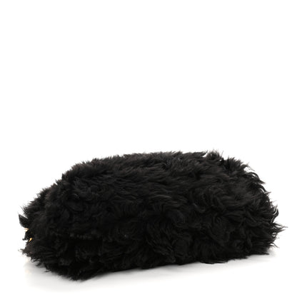 Bottega Veneta Shearling Lambskin The Pouch Chain Black 4 of 10
