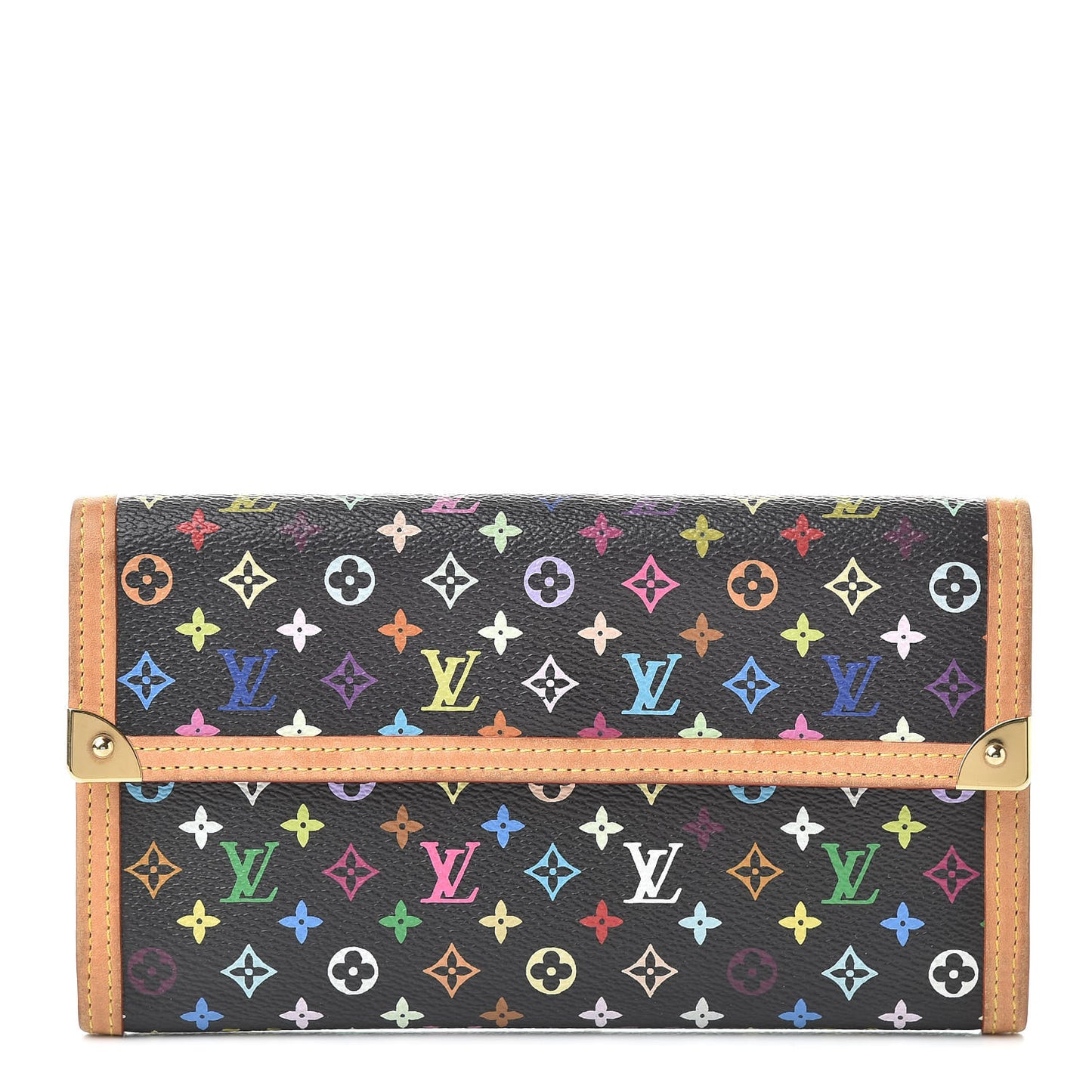 Monogram Multicolor Porte Tresor International Wallet Black