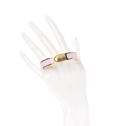 Hermes Enamel Narrow Clic Cadenas Bracelet GM Rose Dragee 2 of 4