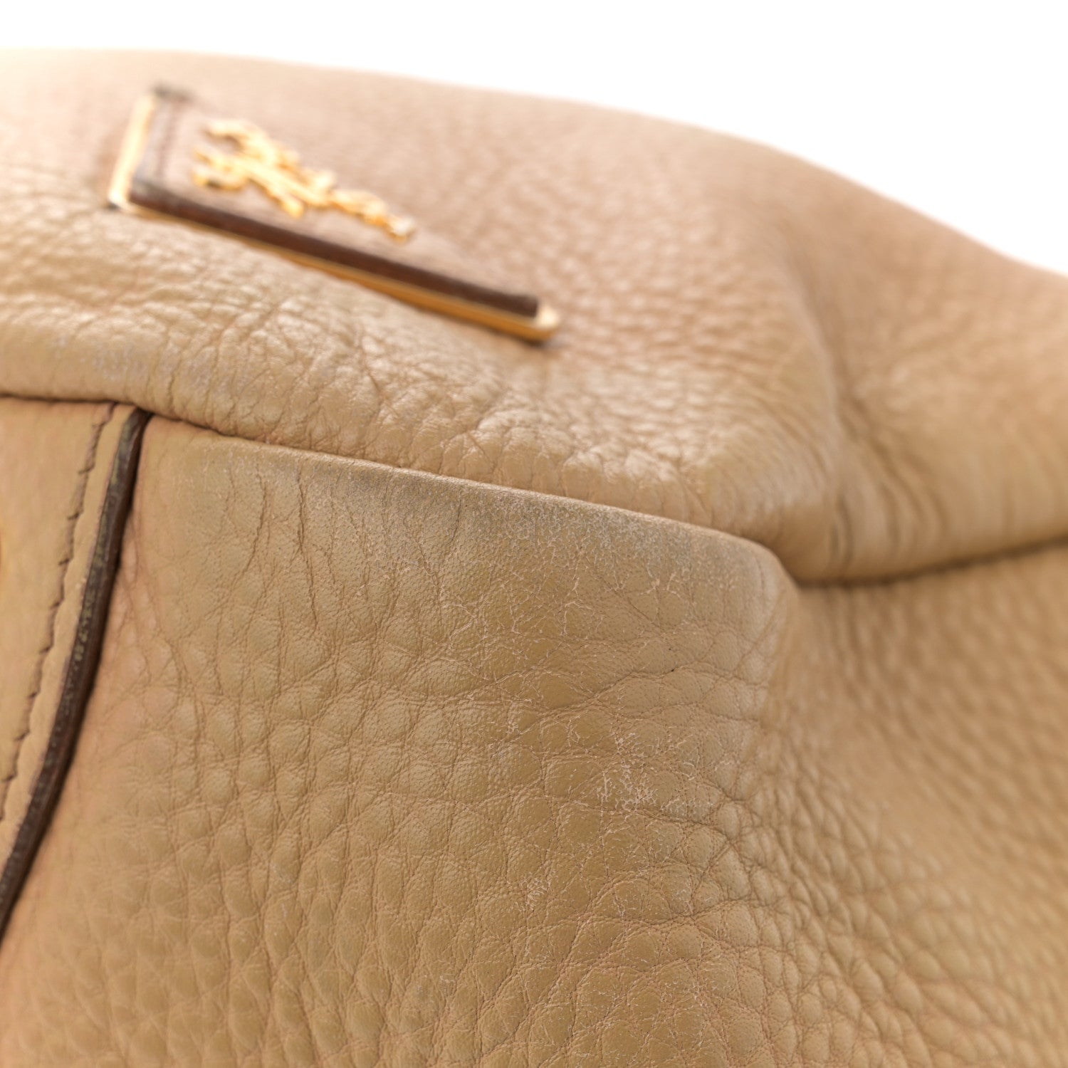 Prada Vitello Daino Side Pocket Hobo Noisette 10 of 17