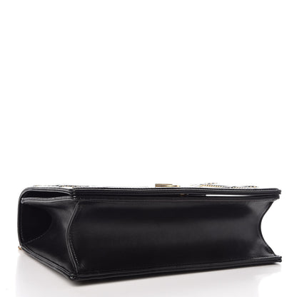 Christian Dior Lambskin Studded Medium Diorama Flap Bag Black 4 of 10