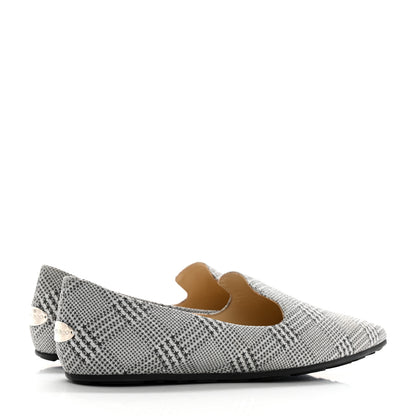 Jimmy Choo Prince Of Stars Glitter Fabric Loafers 39 Silver 5 of 10