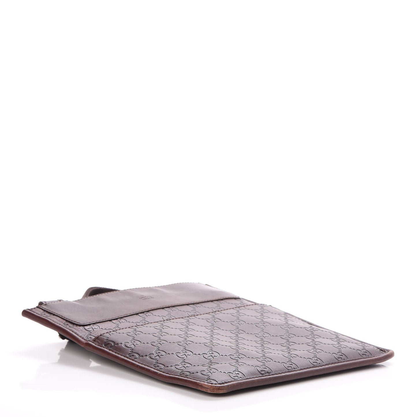 Guccissima Medium Flat Messenger Bag Dark Brown