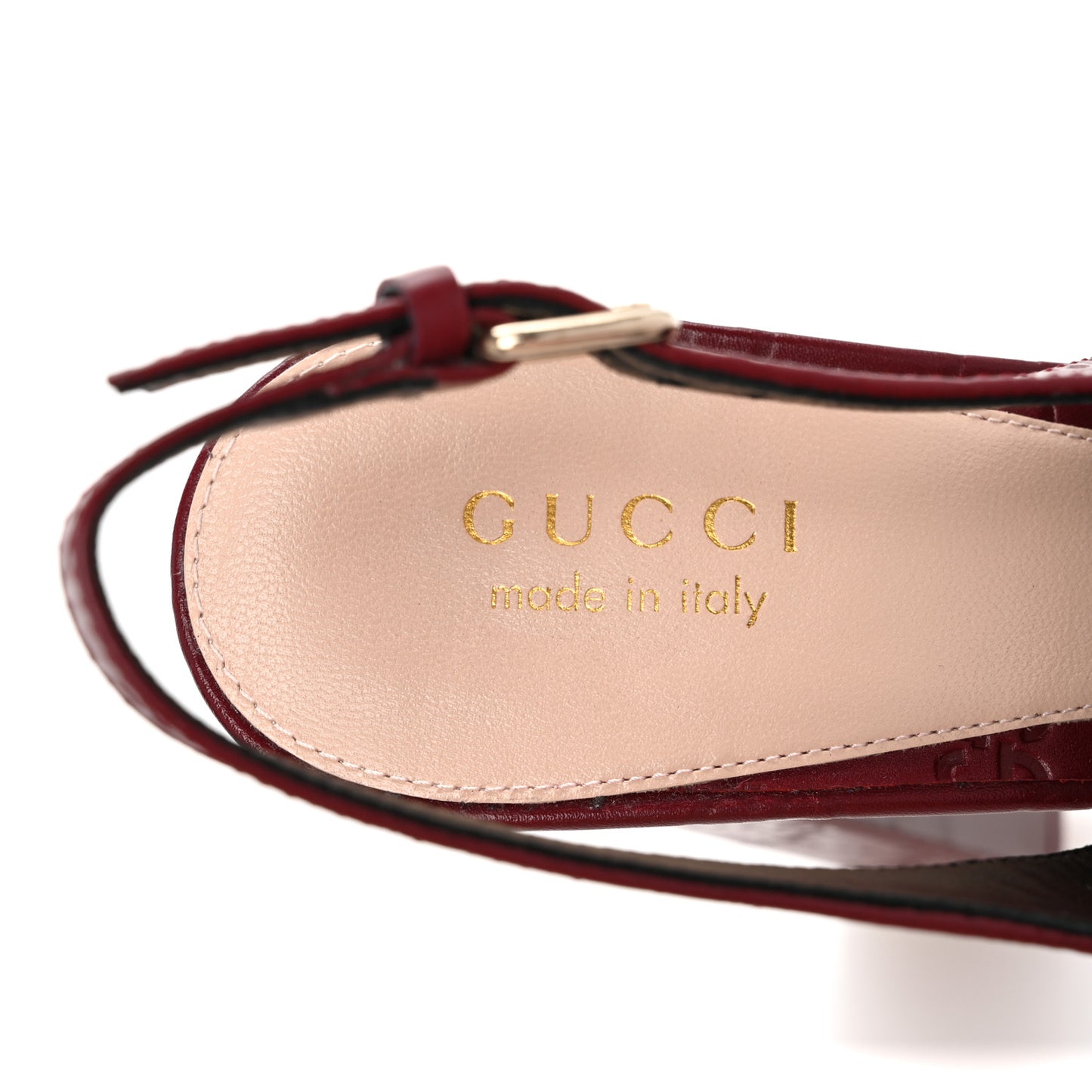 Guccissima Horsebit Platform 70/160mm Slingback Mules 40 Rosso Ancora Red