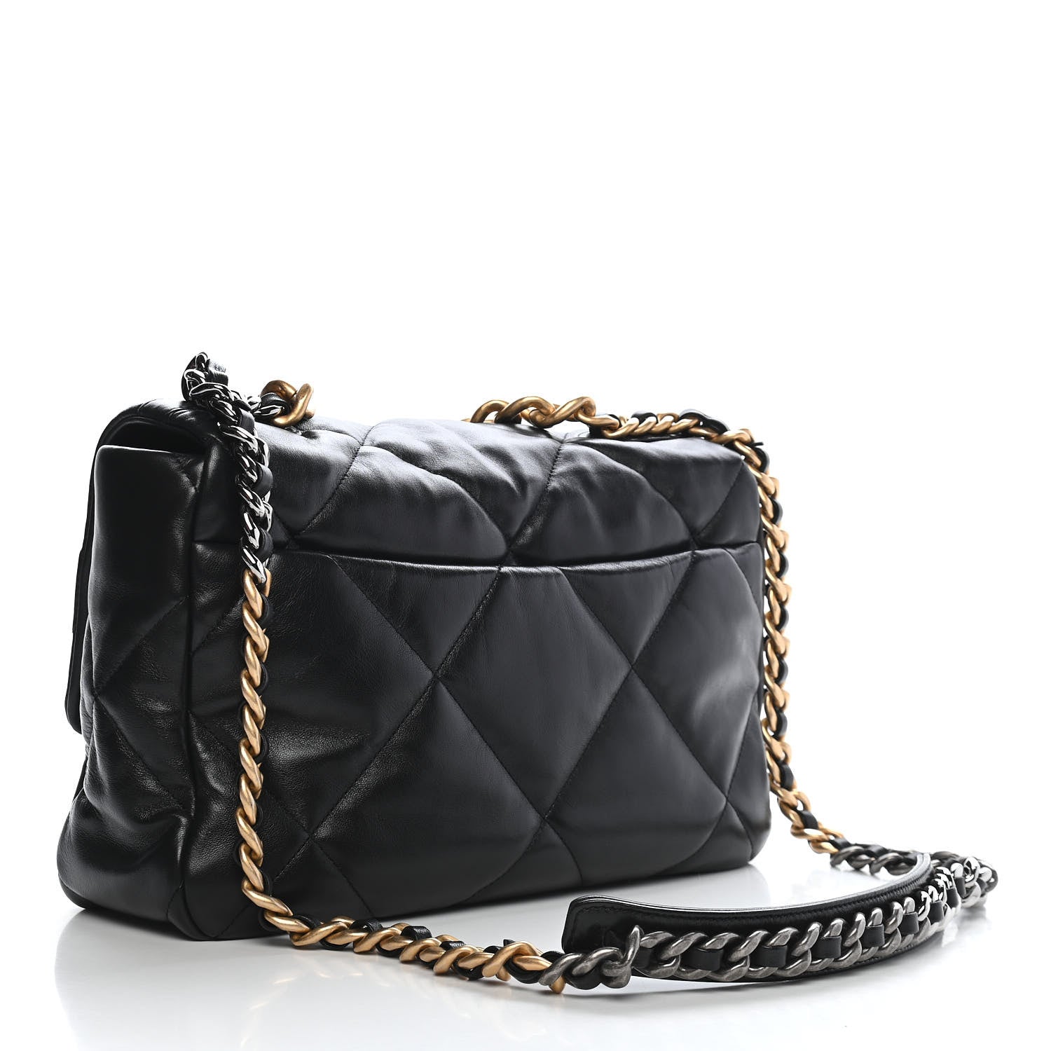 Chanel Lambskin Quilted Large Chanel 19 Flap Black 3 of 9