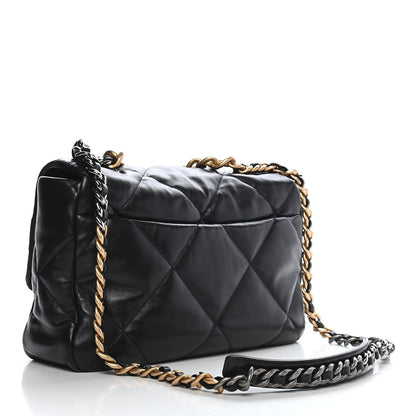 Chanel Lambskin Quilted Large Chanel 19 Flap Black 3 of 9