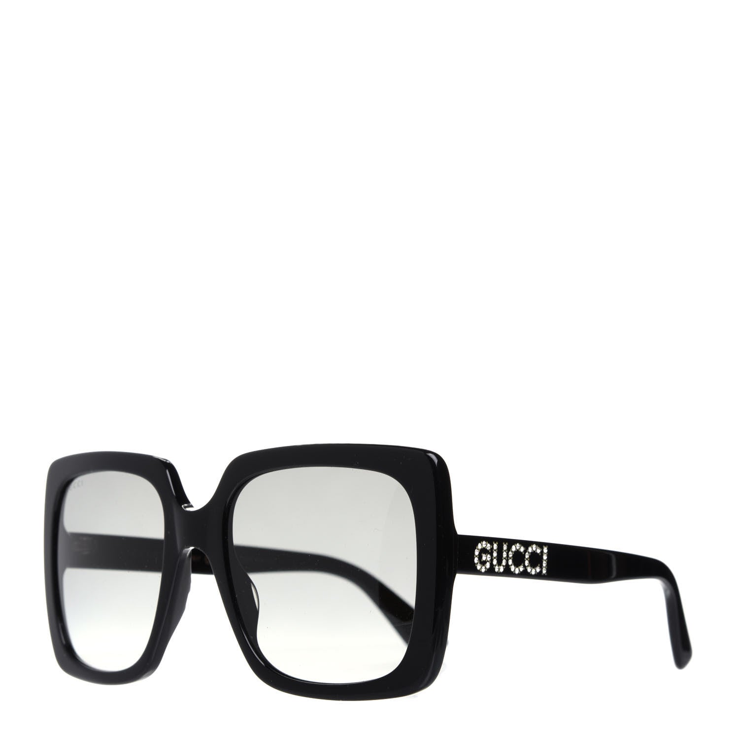 Gucci Crystal Square Frame GG Sunglasses GG0418S Black 1 of 8