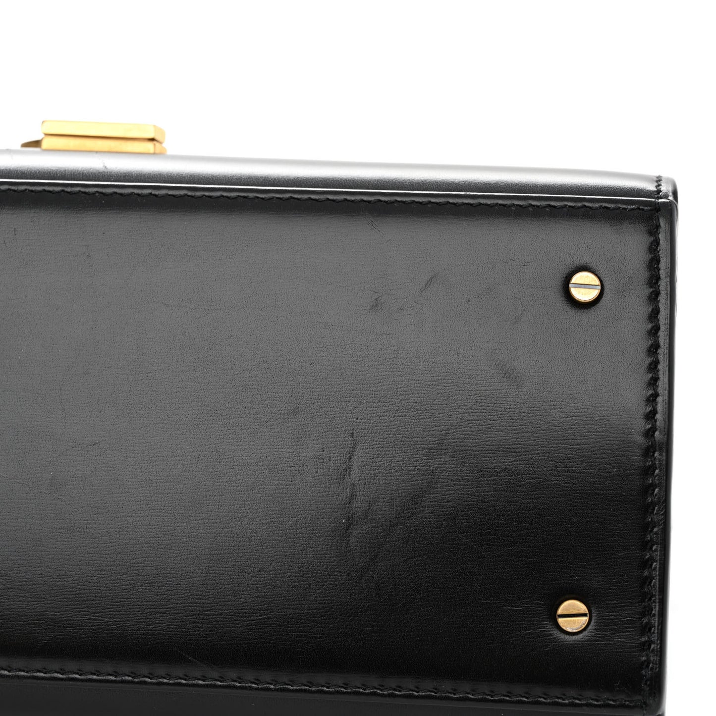 Smooth Calfskin Medium Classic Monogram Cassandra Top Handle Black Rouge Legion
