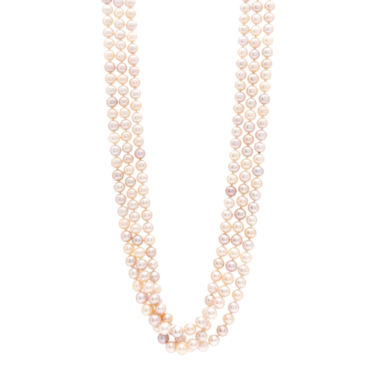Sterling Silver Freshwater Pearl 7-7.5mm Strand Necklace 80"
