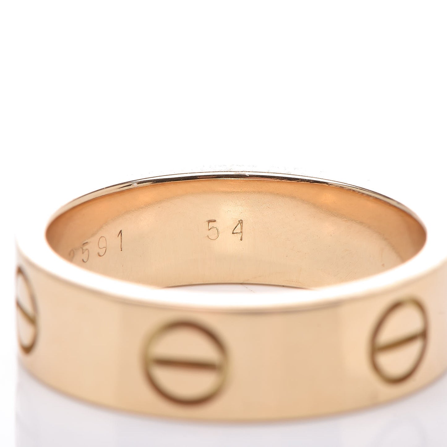 18K Yellow Gold 5.5mm LOVE Ring 54 6.75