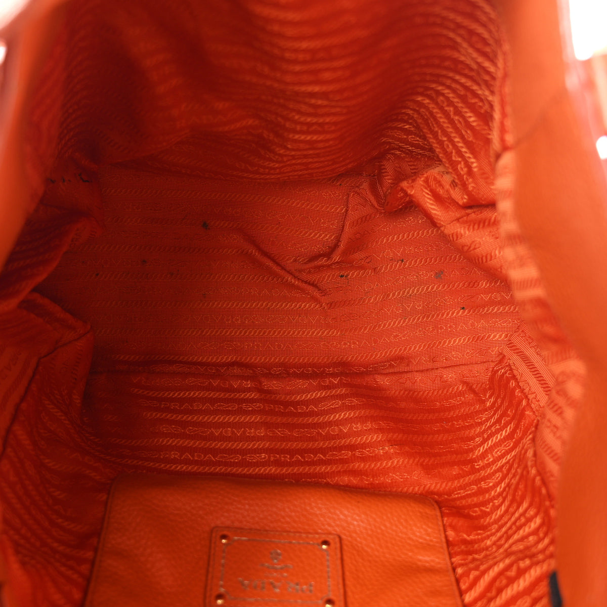 Vitello Daino Side Pocket Tote Papaya