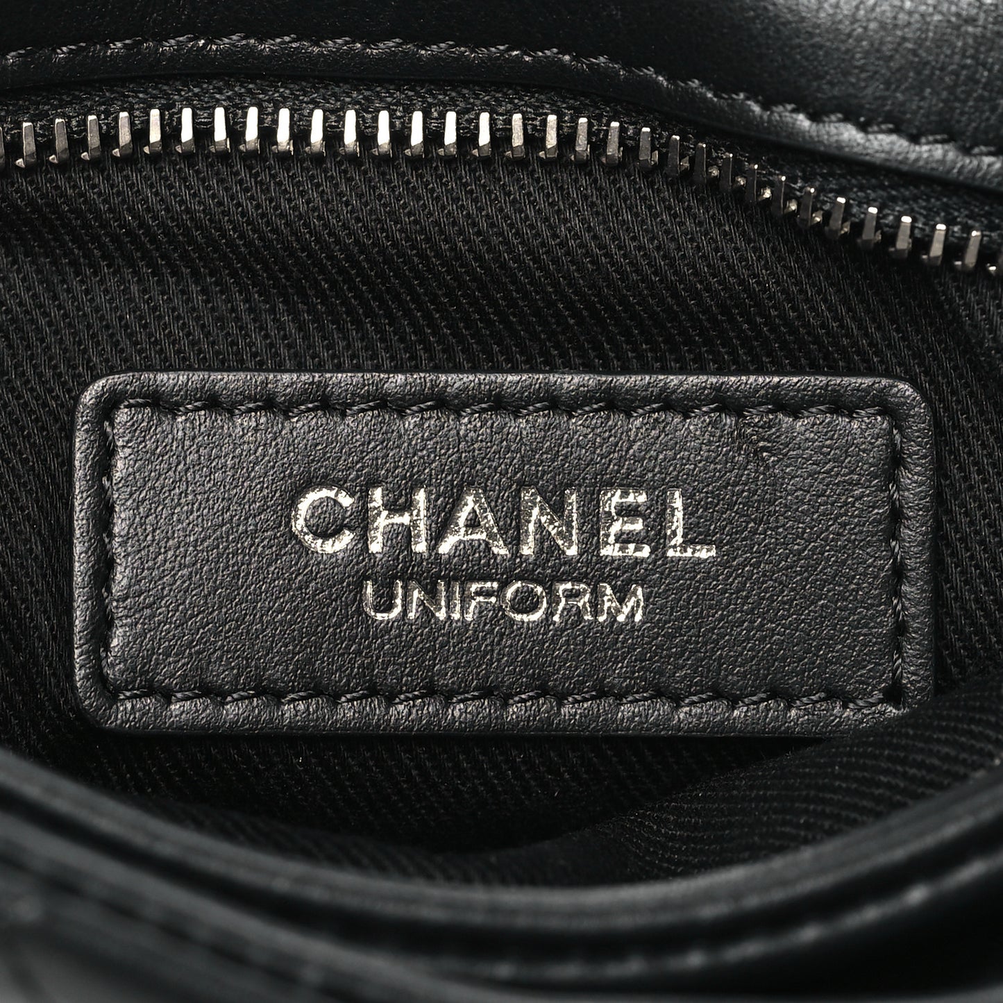 Lambskin Quilted Uniform Crossbody Bag Black