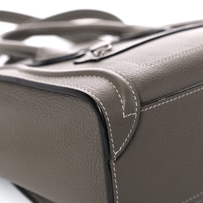 Celine Drummed Calfskin Nano Luggage Souris 8 of 18