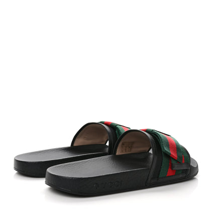 Gucci Satin Web Bow Slide Sandals 39 Black 4 of 8