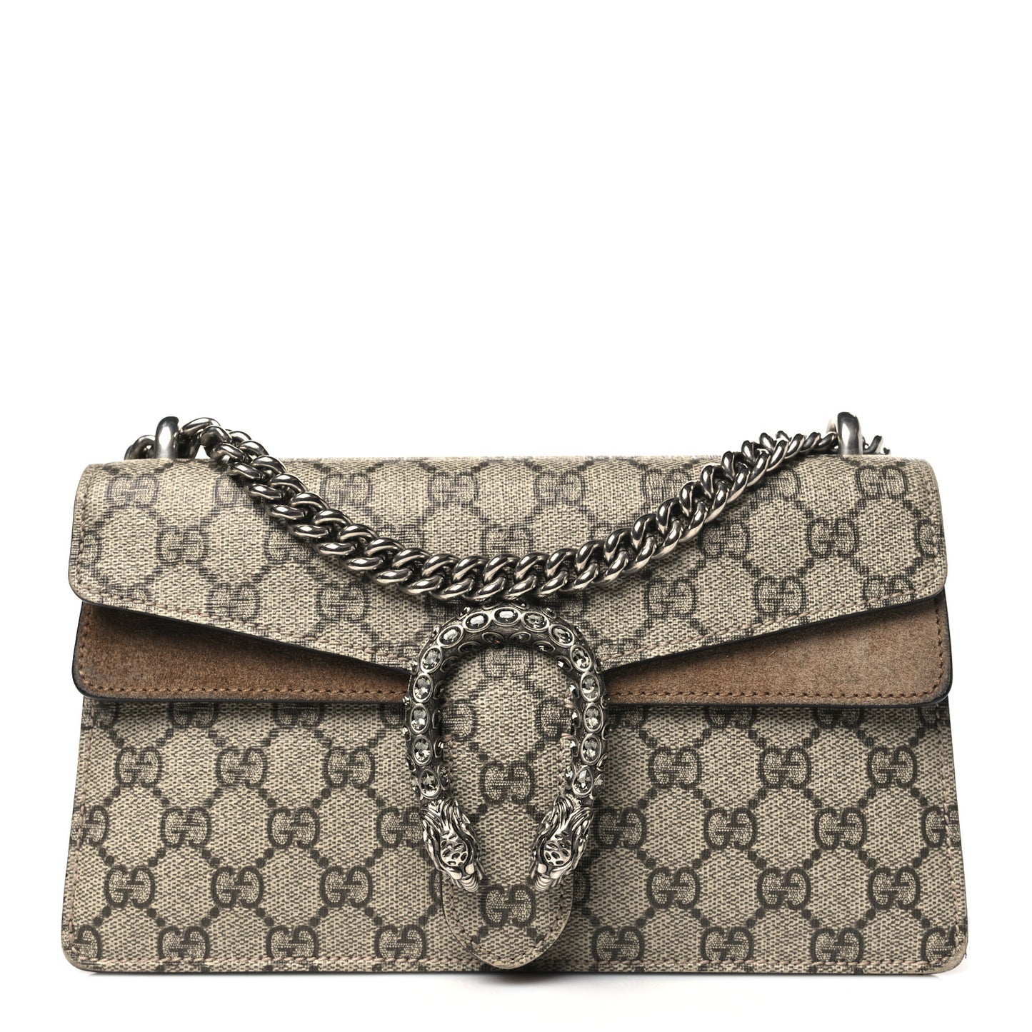 GG Supreme Monogram Small Dionysus Shoulder Bag Taupe