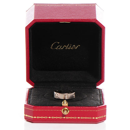 Cartier 18K White Gold 5.5mm LOVE Ring 51 5.75 3 of 5