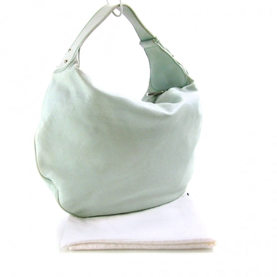 Leather Large Hobo Seafoam