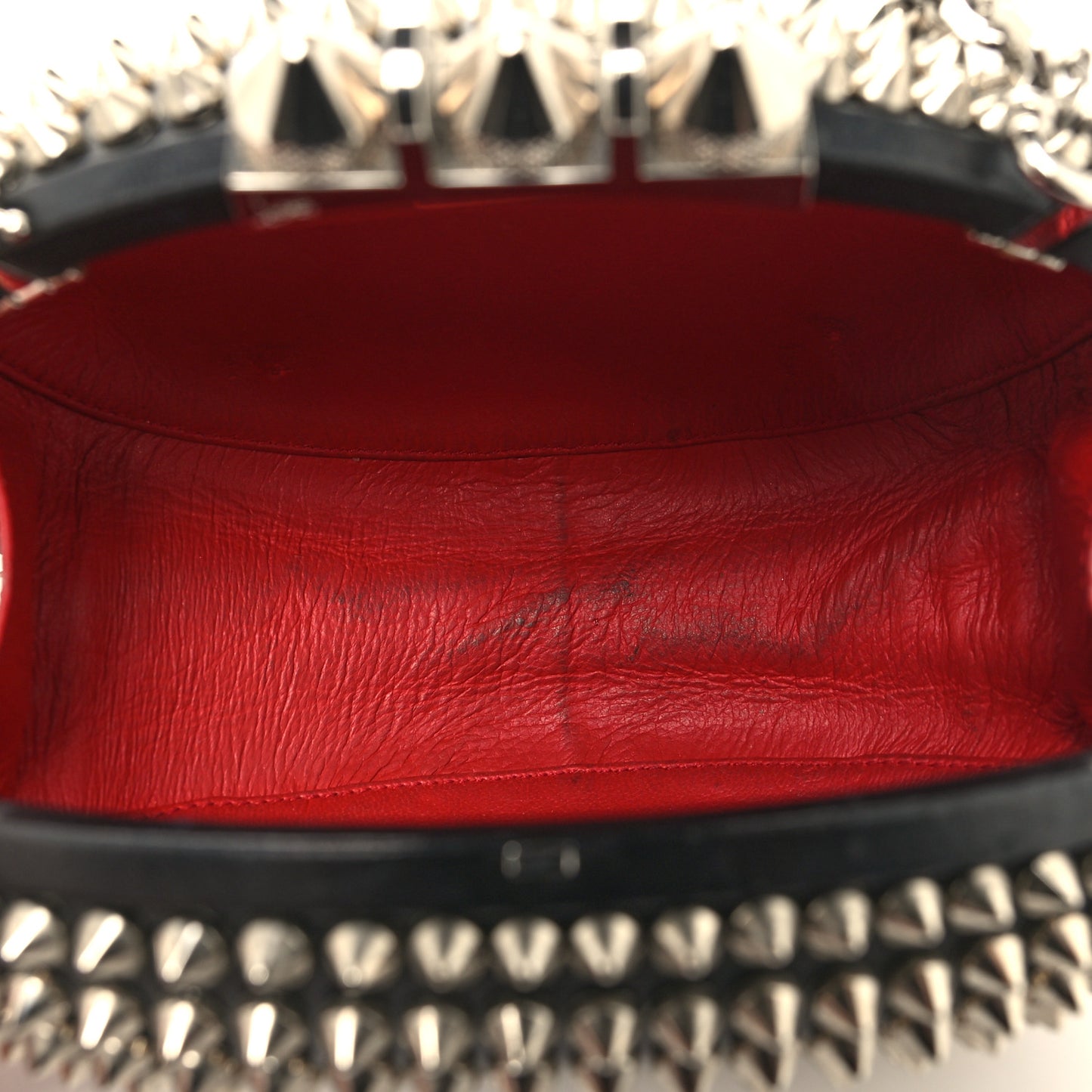 Metallic Suede Burma Strass Mina Chain Clutch Lichen