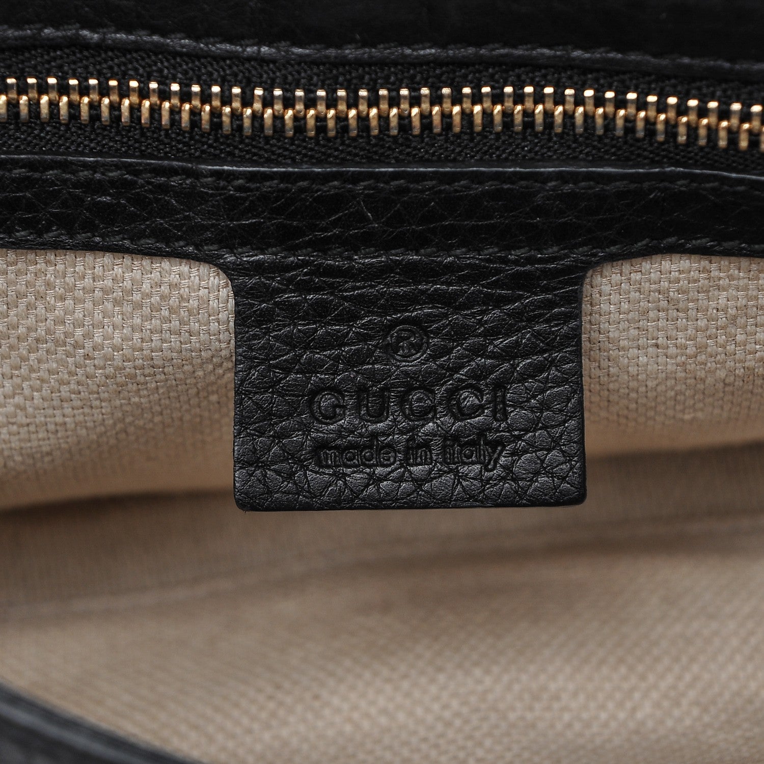 Gucci Pebbled Calfskin Medium Soho Flap Crossbody Black 6 of 6