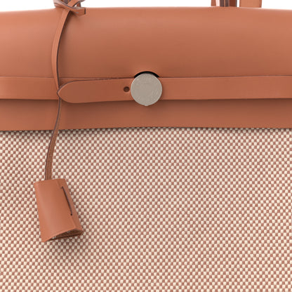Hermes Vache Hunter Criss Viking Herbag a Dos Retourne Backpack Ecru Beige Naturel 9 of 11