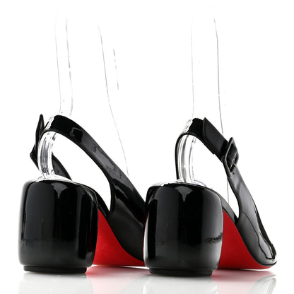 Christian Louboutin Patent So Jane Sling 55 Pump 41 Black 4 of 9