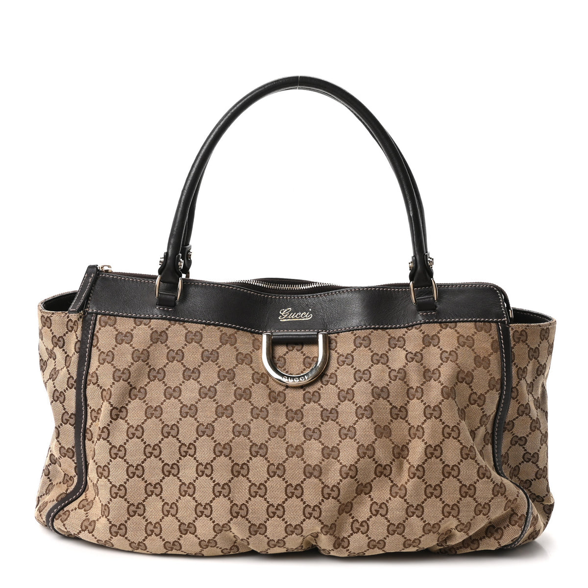 Gucci Monogram D Gold Tote Dark Brown 1 of 10