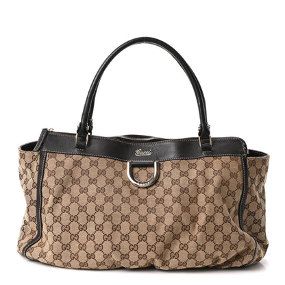 Gucci Monogram D Gold Tote Dark Brown 1 of 10