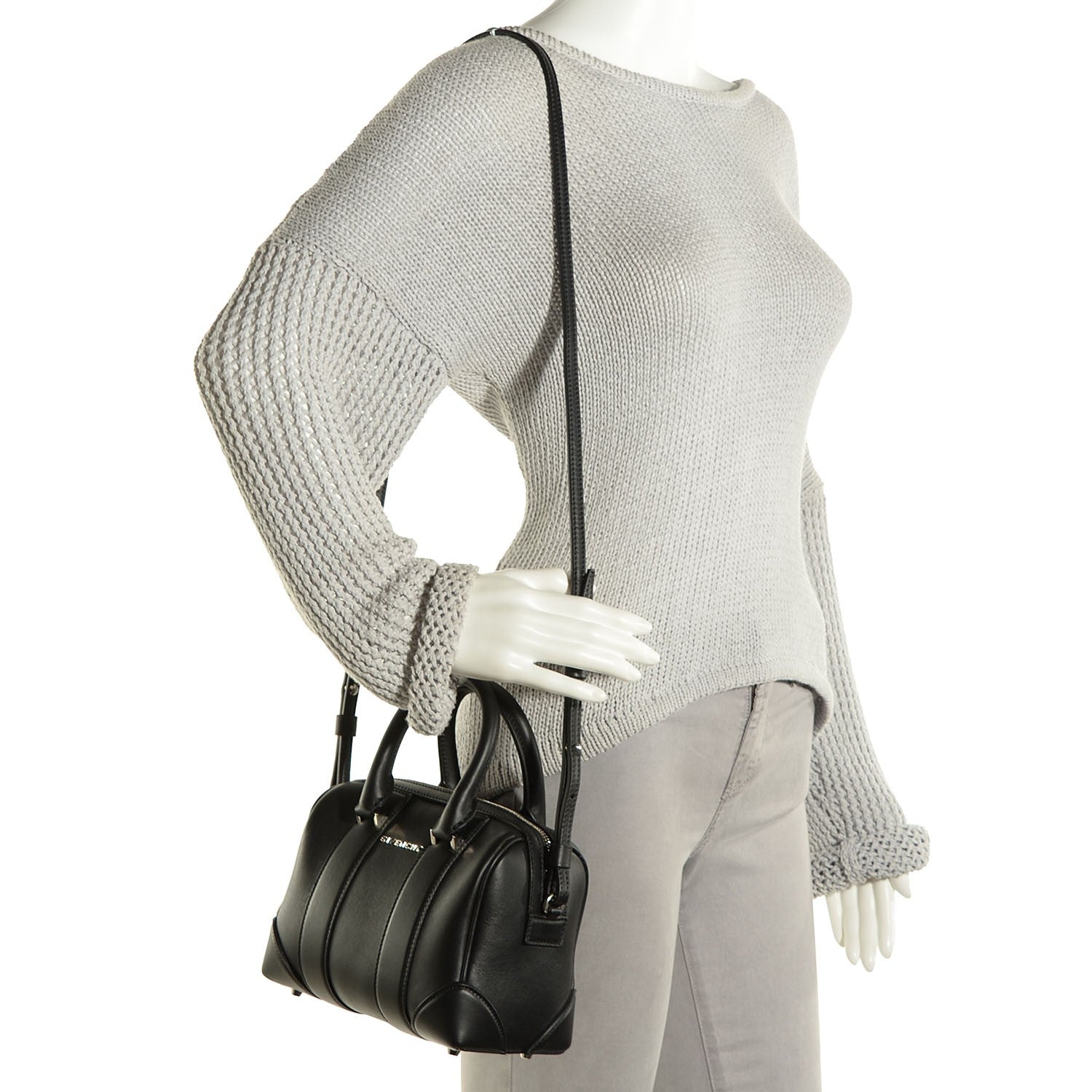 Givenchy Calfskin Micro Lucrezia Satchel Black 2 of 9