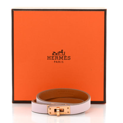 Hermes Swift Kelly Double Tour Bracelet T1 Mauve Pale 7 of 7